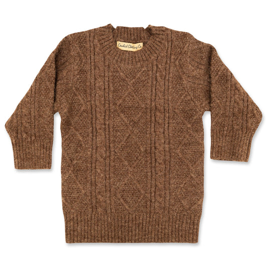 Cable Knit Sweater Dress in Rust (toddler-adult)