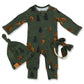 Santa Claus is Coming to the Ranch Christmas Folding Feet Jammies