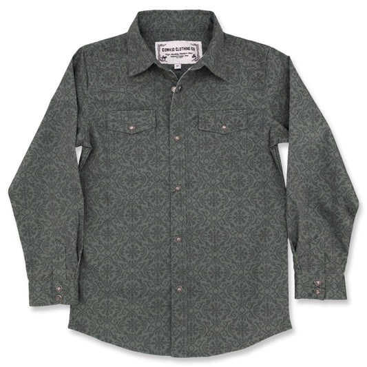 Mistletoe Long Sleeve Pearl Snap (Toddler-Adult)