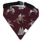 Traditional Red Cowboy Christmas Adjustable Dog Collar with Bandana