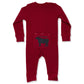 Red Waffle Long John Set with Butt Flap / Rump Roast (Infant-Adult)