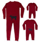 Red Waffle Long John Set with Butt Flap / Rump Roast (Infant-Adult)