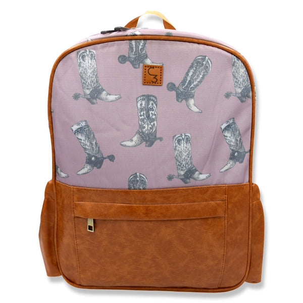 cowgirl trendy leather backpack Cowgirl Boots Backpack