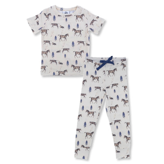 Spring on the Ranch Short Sleeve Pajama Set
