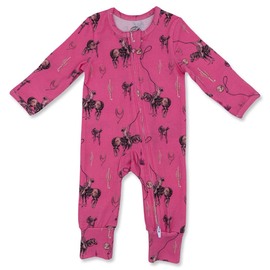 PINK Rope the Moon for You Folding Feet Jammies