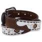 Ariat Girls Belt 1 1/4" with Filigree Flowers (White)