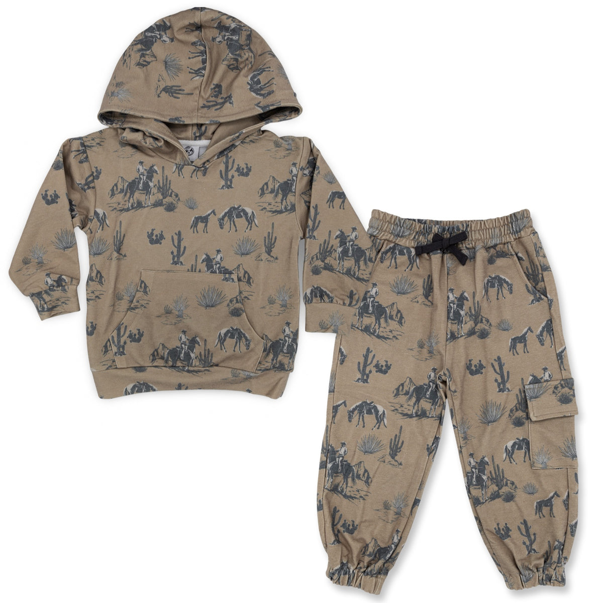 Mustard Cowboy Sweatsuit Hoodie & Pants (infant-youth)