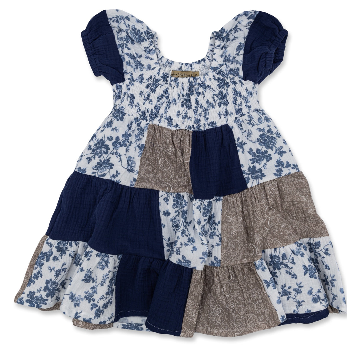 Cowboy Charm Patchwork Cotton Gauze Dress (Infant-Adult)