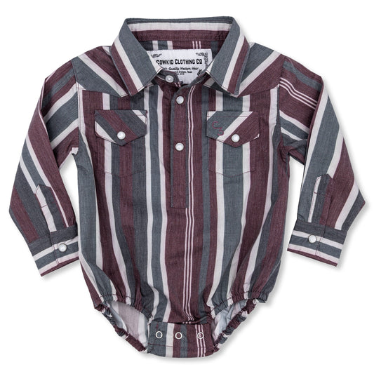 Maverick Long Sleeve Pearl Snap Onesie