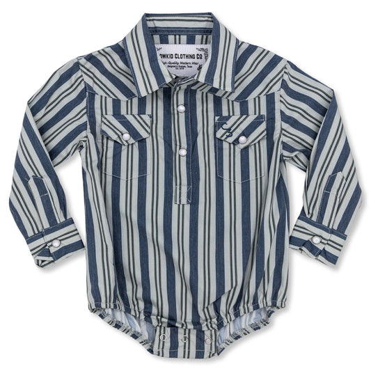 Workman Long Sleeve Pearl Snap Onesie