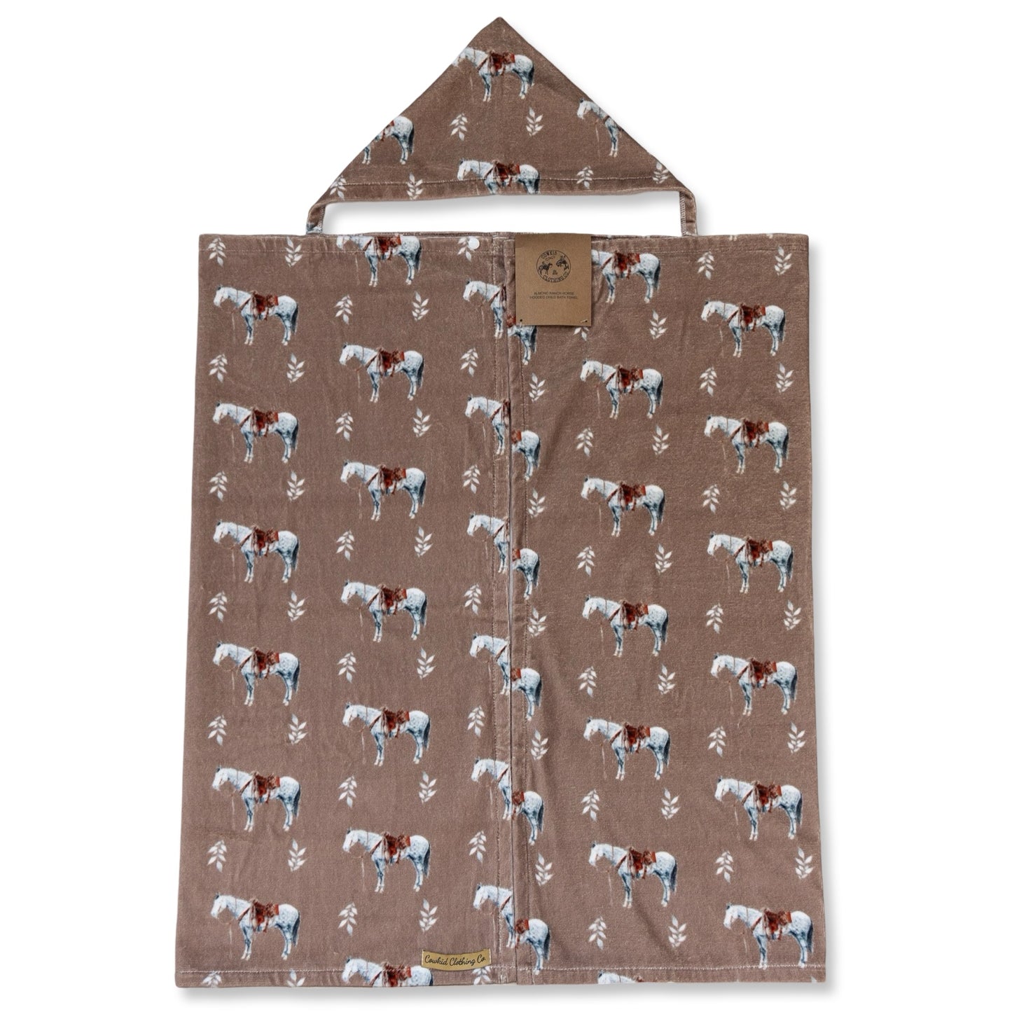 Almond Ranch Horse Hooded Child Bath Towel