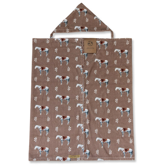 Almond Ranch Horse Hooded Child Bath Towel