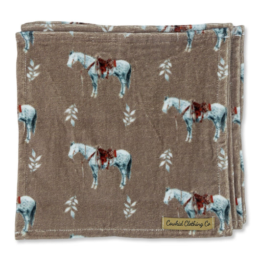 Almond Ranch Horse Set of 5 Washcloths