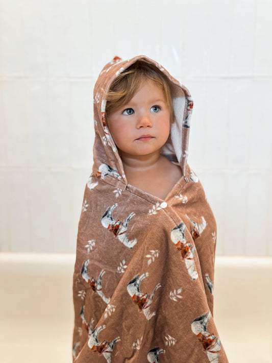 Almond Ranch Horse Hooded Child Bath Towel