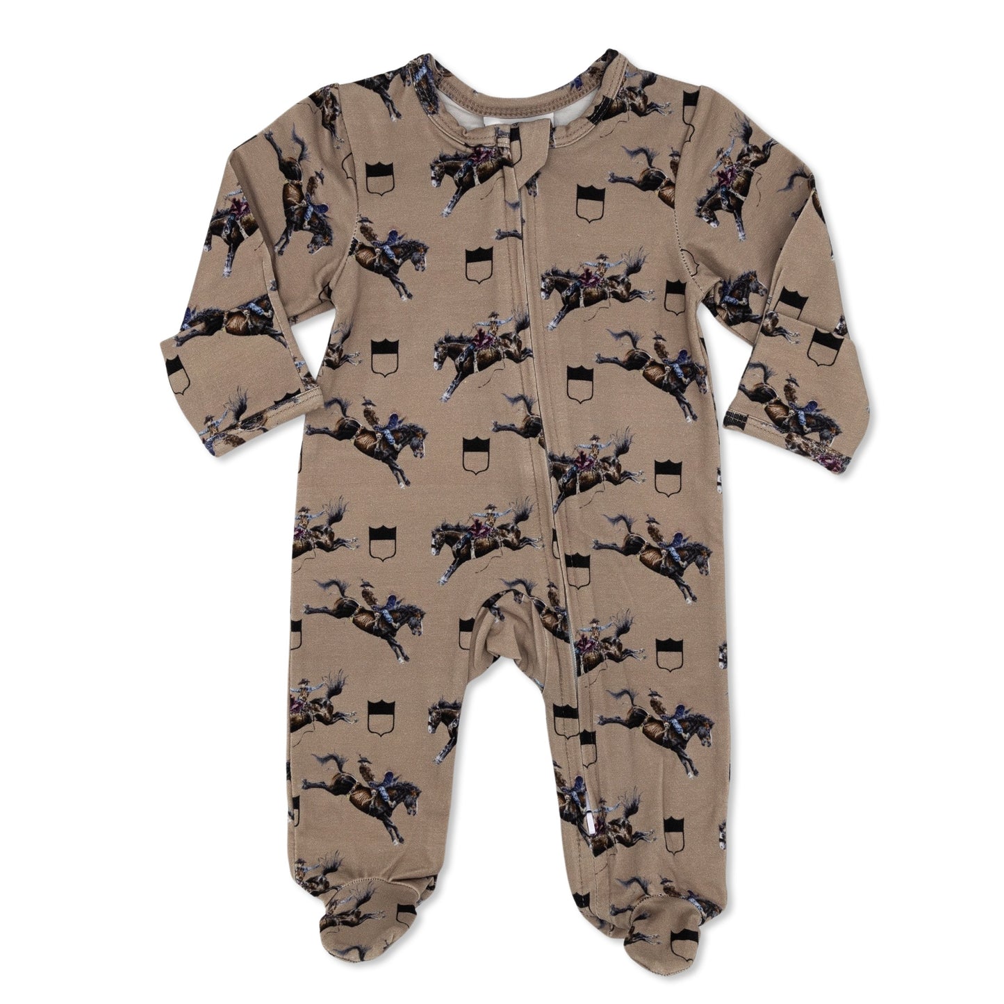 Rodeo Broncs Footed Jammies