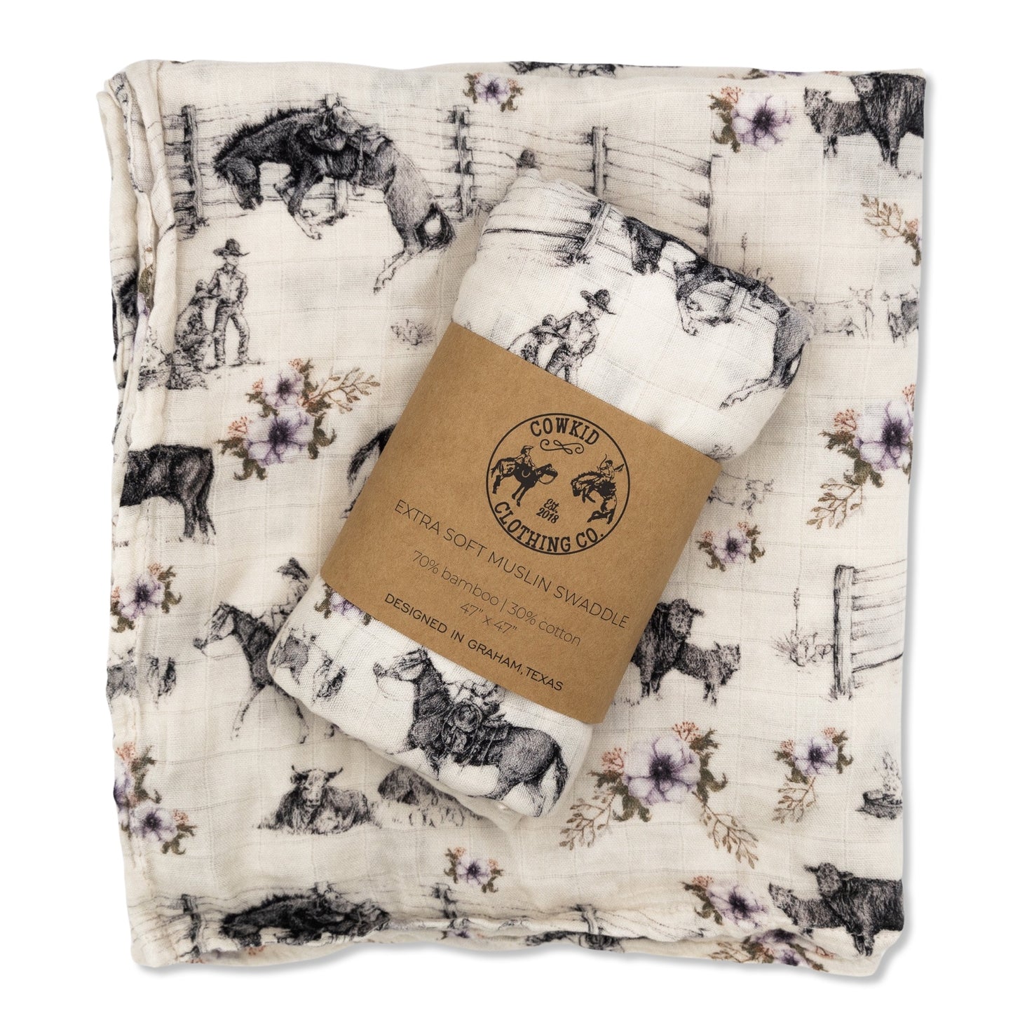 Western Serenity Bamboo Muslin Swaddle