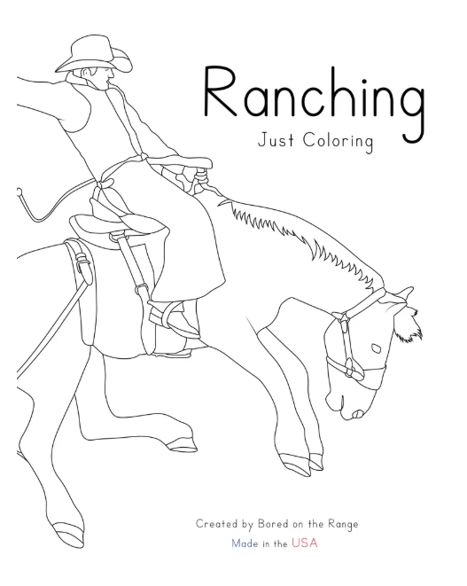 Coloring For Ranchers Ranching: Just Coloring Book – Cowkid Clothing Company