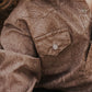 Beige Paisley Long Sleeve Pearl Snap Onesie