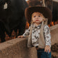 Cowboy Dino Long Sleeve Pearl Snap Onesie