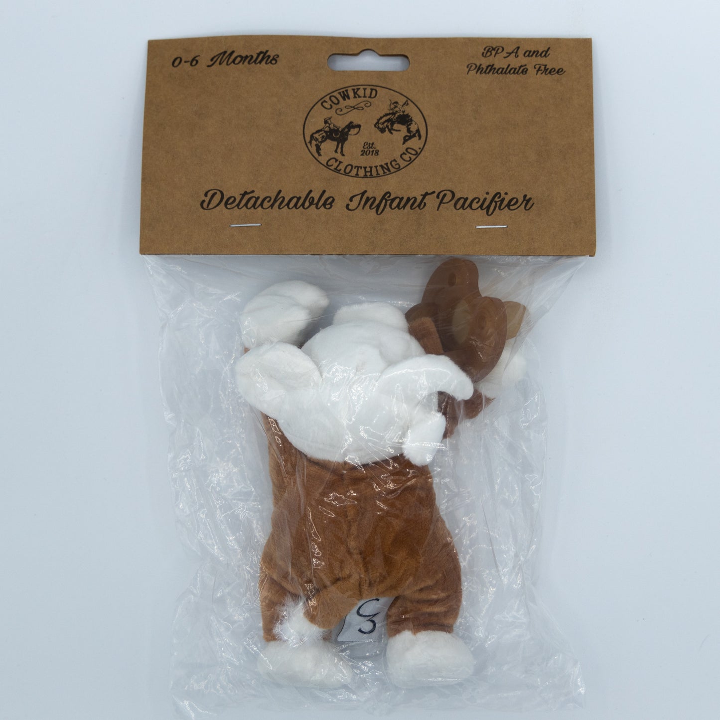 Hereford Cow Detachable Pacifier