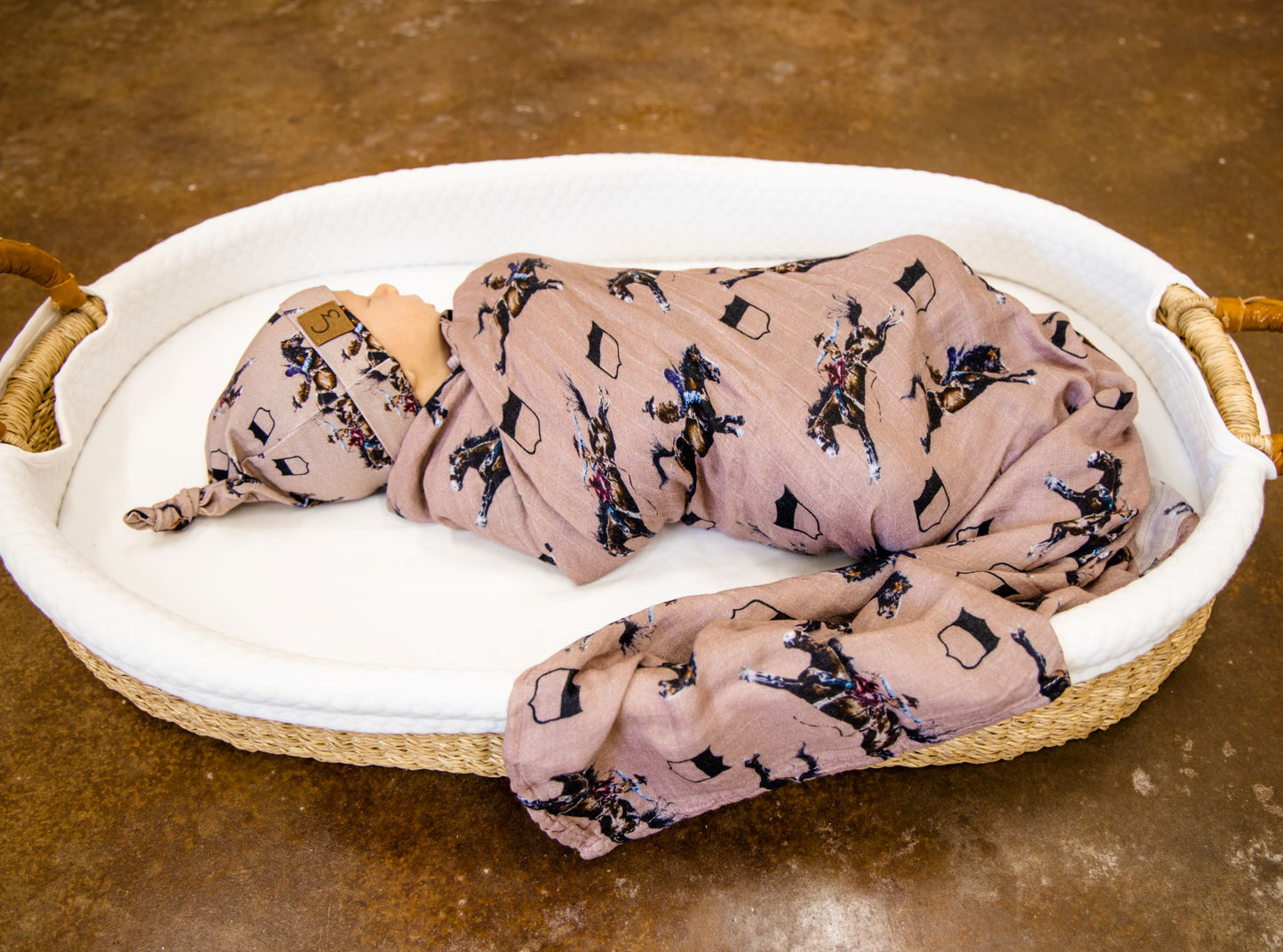 Rodeo Broncs Bamboo Muslin Swaddle