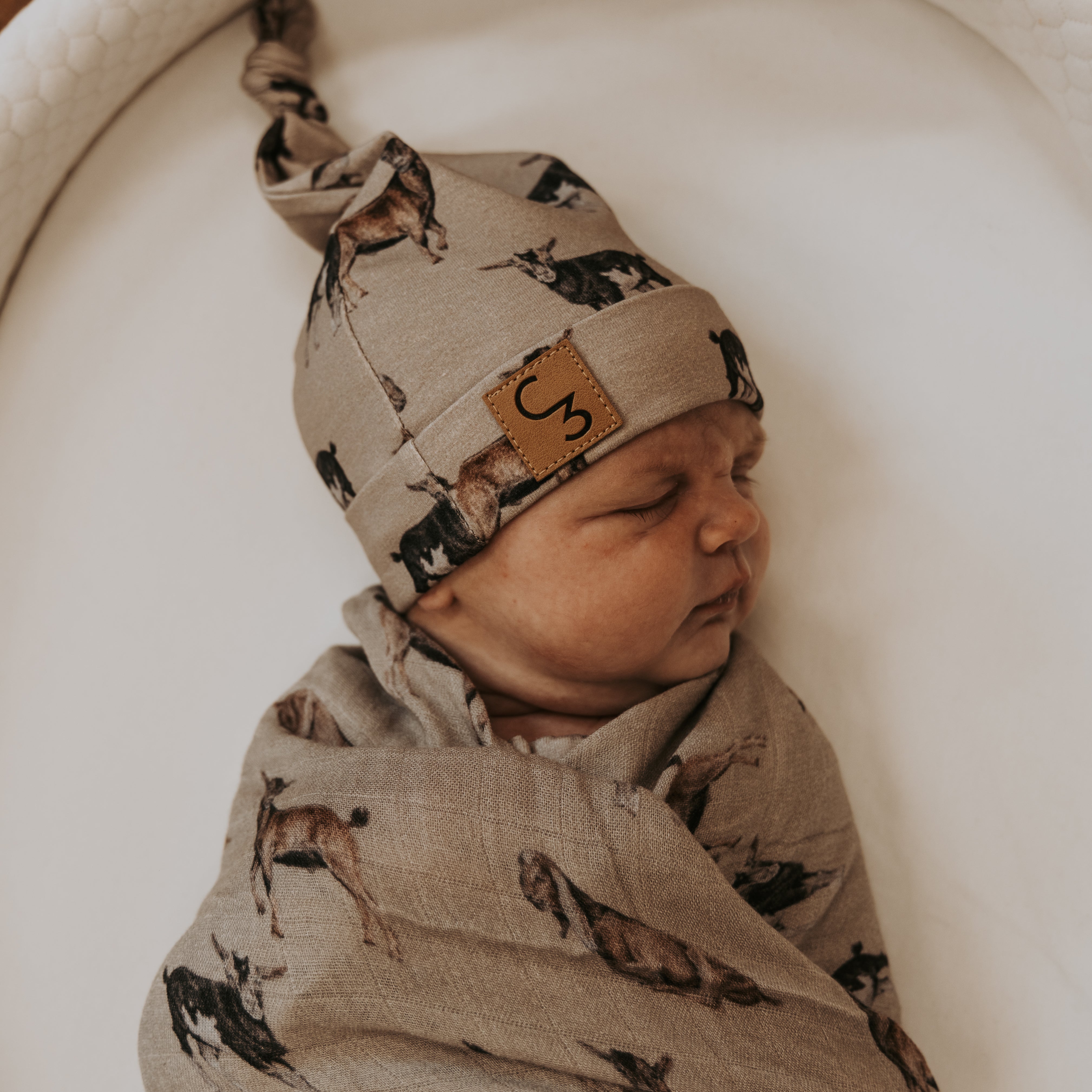 Goat Bamboo Muslin Swaddle Cowkid Clothing Company