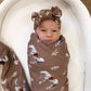 Almond Ranch Horse Bamboo Muslin Swaddle