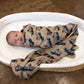 Little Blue Truck Bamboo Muslin Swaddle