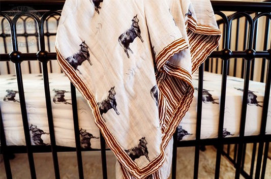 Vintage Angus Bamboo Muslin Blanket