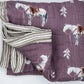 Mauve Ranch Horse Bamboo Muslin Blanket