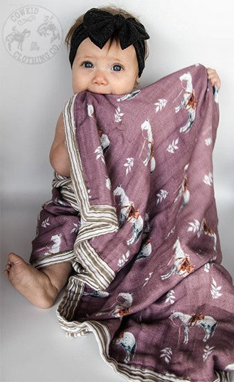 Mauve discount swaddle blanket