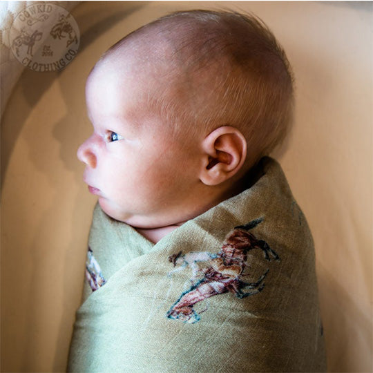 Cowkid Clothing Company Roper Bamboo Muslin Swaddle