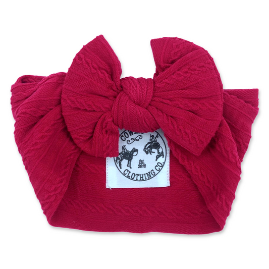 Magenta Braided Rib Head Wrap