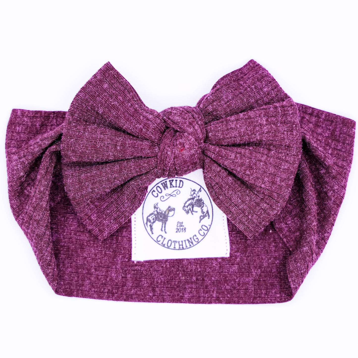 Mauve Purple Ribbed Head Wrap