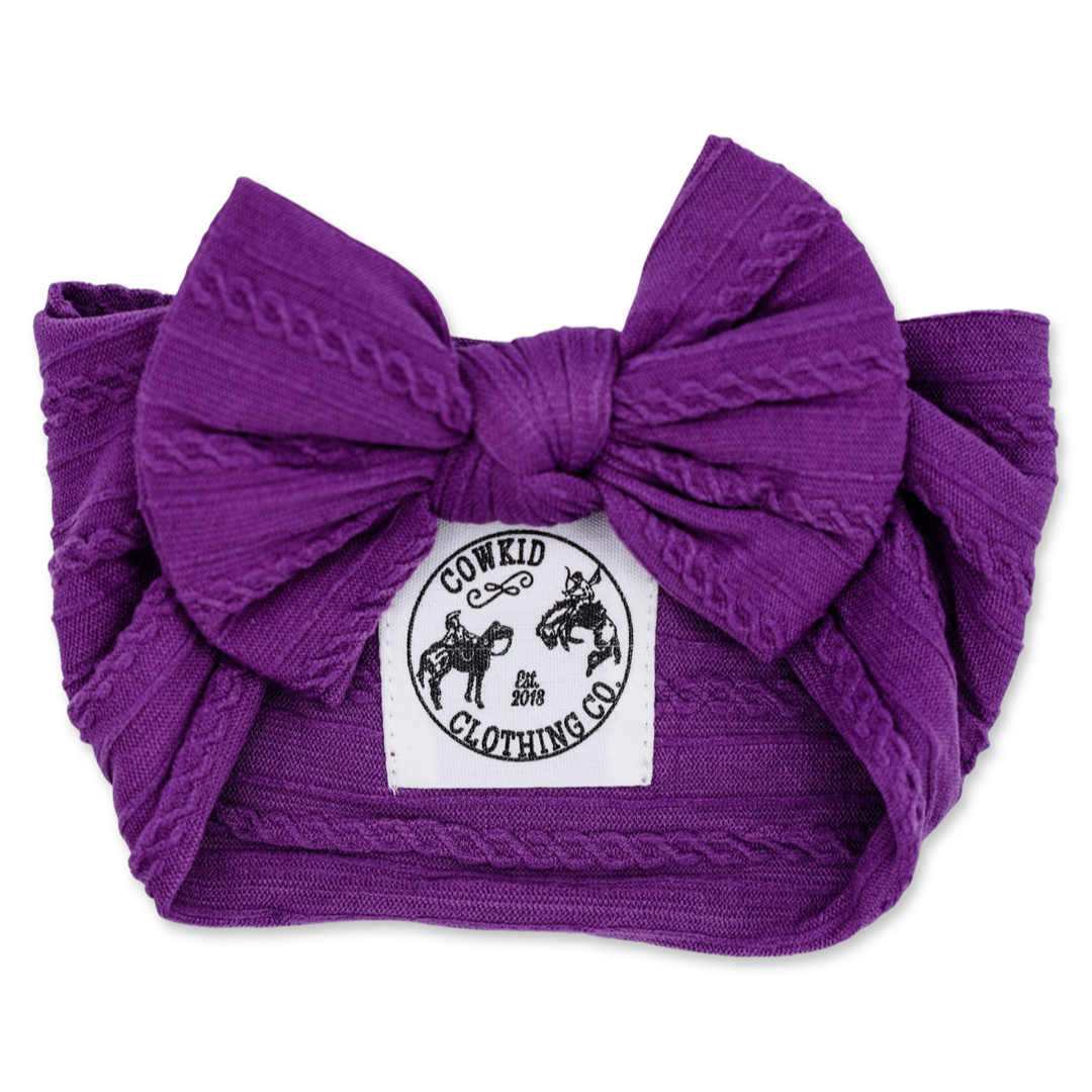 Purple Braided Rib Head Wrap
