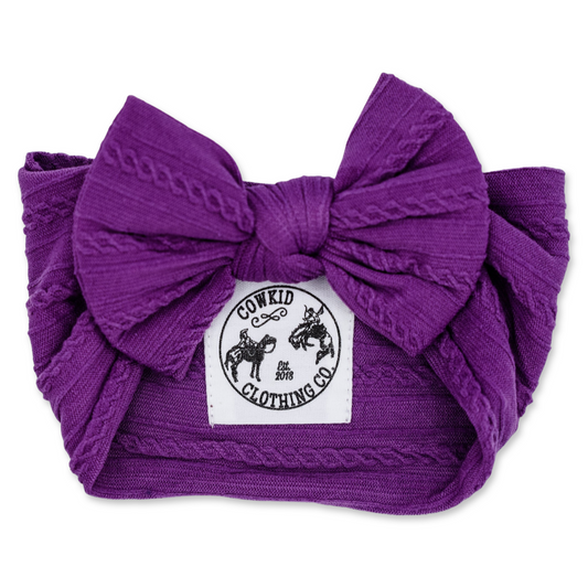Purple Braided Rib Head Wrap