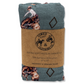 Teal Bronc Bamboo Muslin Swaddle