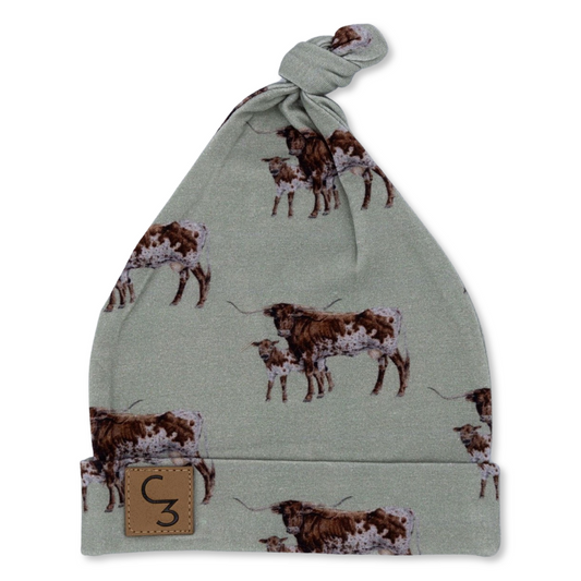 Sagebrush Longhorn Newborn Baby Hat