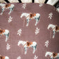 Mauve Ranch Horse Bamboo Muslin Crib Sheet